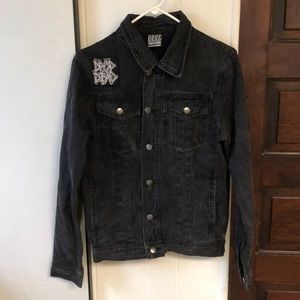 Mens Drop Dead denim jacket size medium